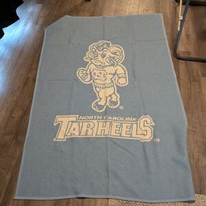 Vintage North Carolina Tar Heels Double Sided Blanket